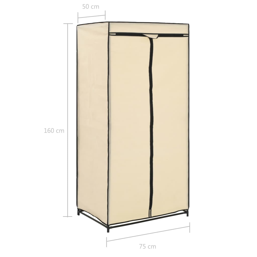 2 pcs Wardrobes Cream 75x50x160 cm