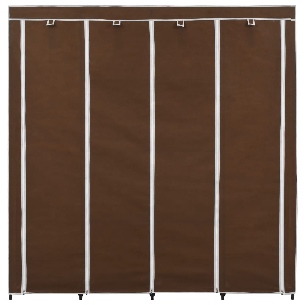 Garde-robe avec 4 compartiments Marron 175x45x170 cm