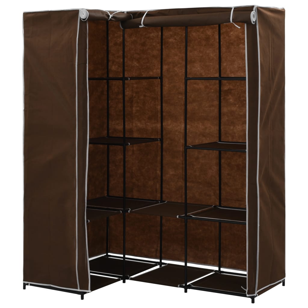 Garde-robe d'angle Marron 130x87x169 cm