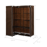 Garde-robe d'angle Marron 130x87x169 cm