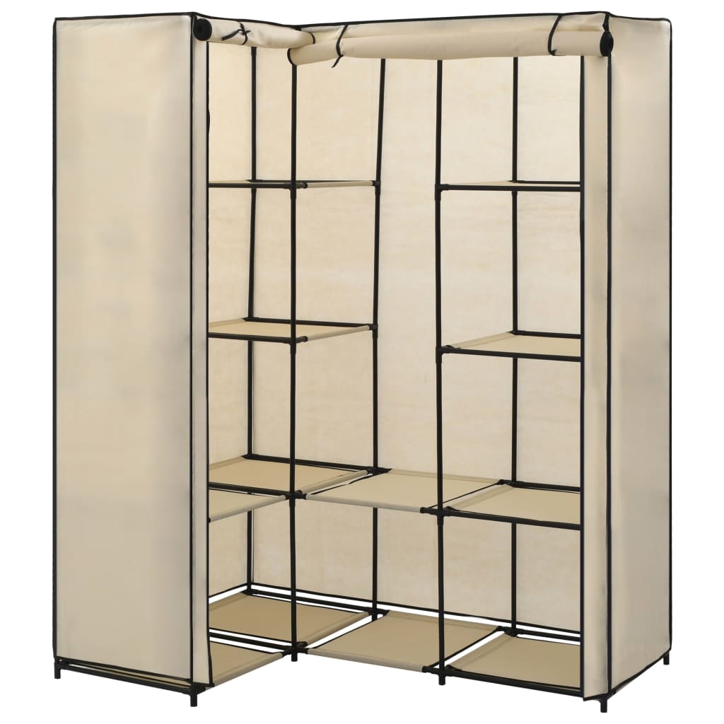 Corner wardrobe Cream 130 x 87 x 169 cm