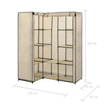 Corner wardrobe Cream 130 x 87 x 169 cm