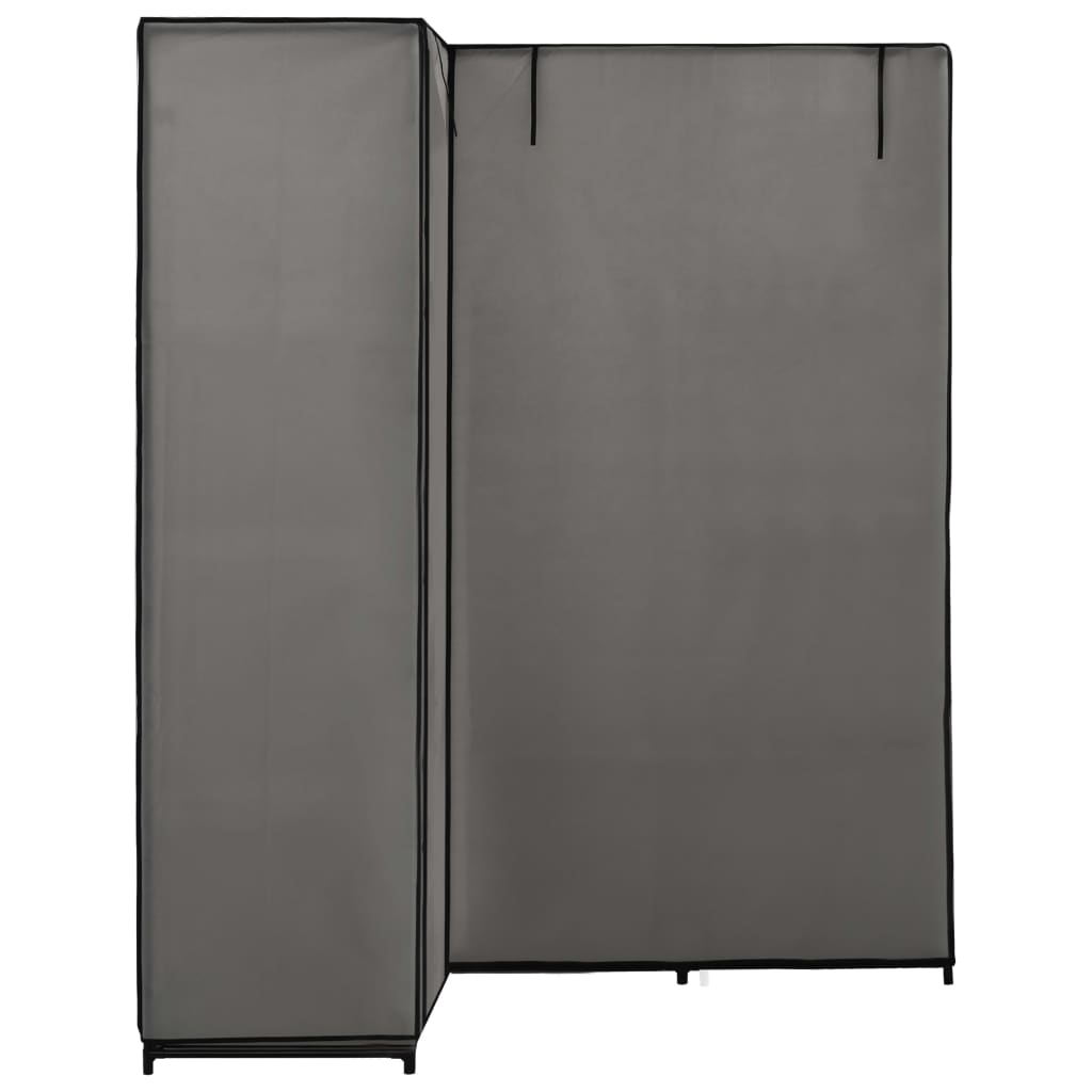 Garde-robe d'angle Gris 130 x 87 x 169 cm