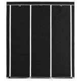 Armoire avec compartiments et barres Noir 150x45x175 cm Tissu