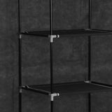 Armoire avec compartiments et barres Noir 150x45x175 cm Tissu