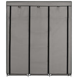 Armoire avec compartiments et barres Gris 150x45x175 cm Tissu