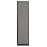 Armoire avec compartiments et barres Gris 150x45x175 cm Tissu