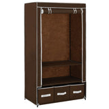 Garde-robe Marron 87x49x159 cm Tissu