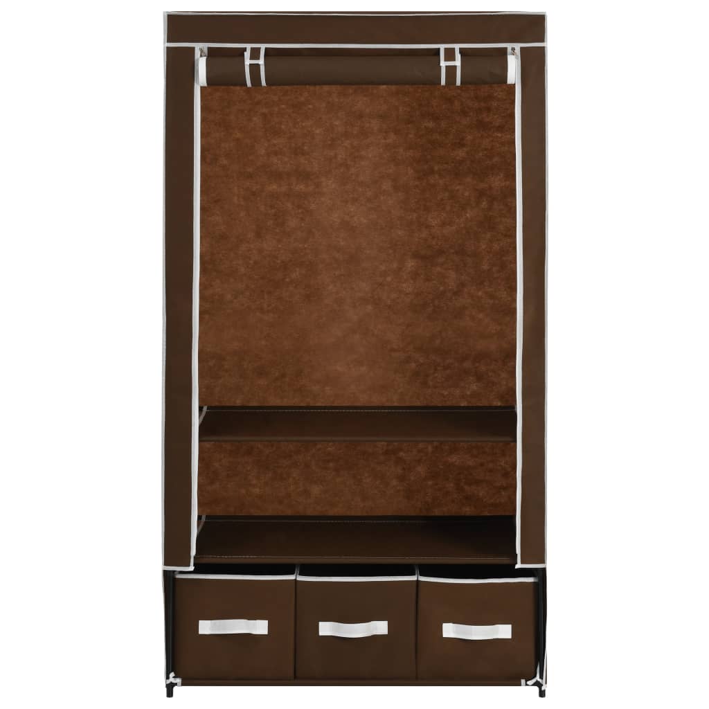 Garde-robe Marron 87x49x159 cm Tissu