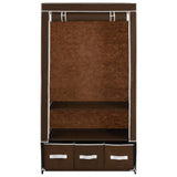 Garde-robe Marron 87x49x159 cm Tissu