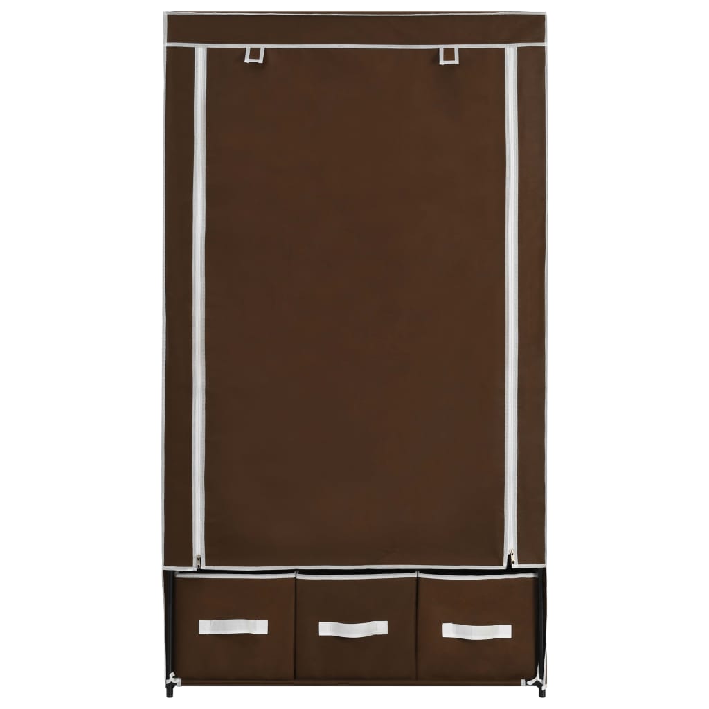 Garde-robe Marron 87x49x159 cm Tissu