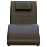 Chaise longue avec coussin Marron Similicuir