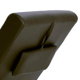 Chaise longue avec coussin Marron Similicuir