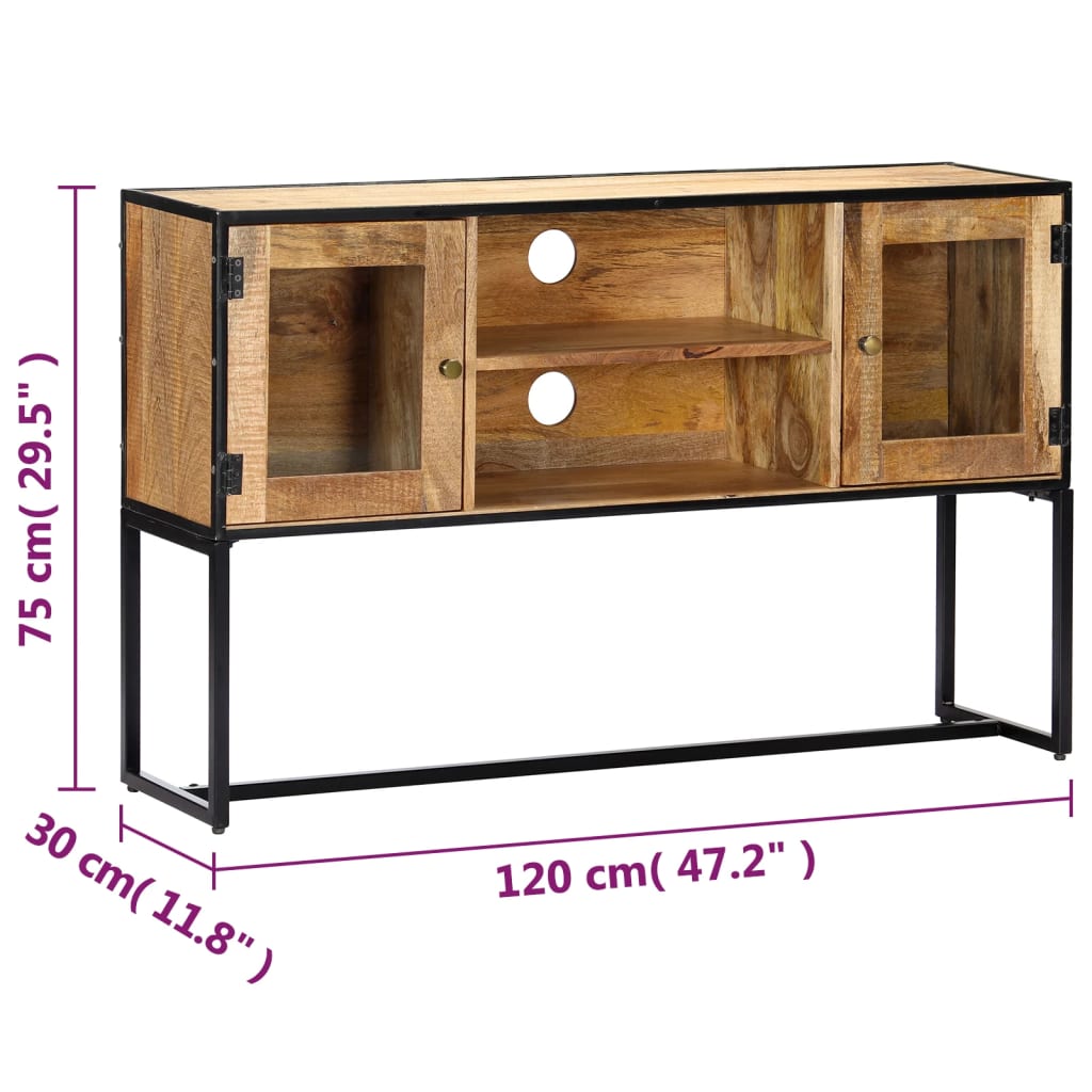 Meuble TV 120x30x75 cm Bois de récupération massif