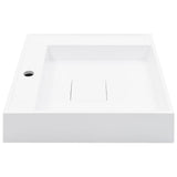 Lavabo 50x50x12,3 cm Fonte minérale/marbre Blanc