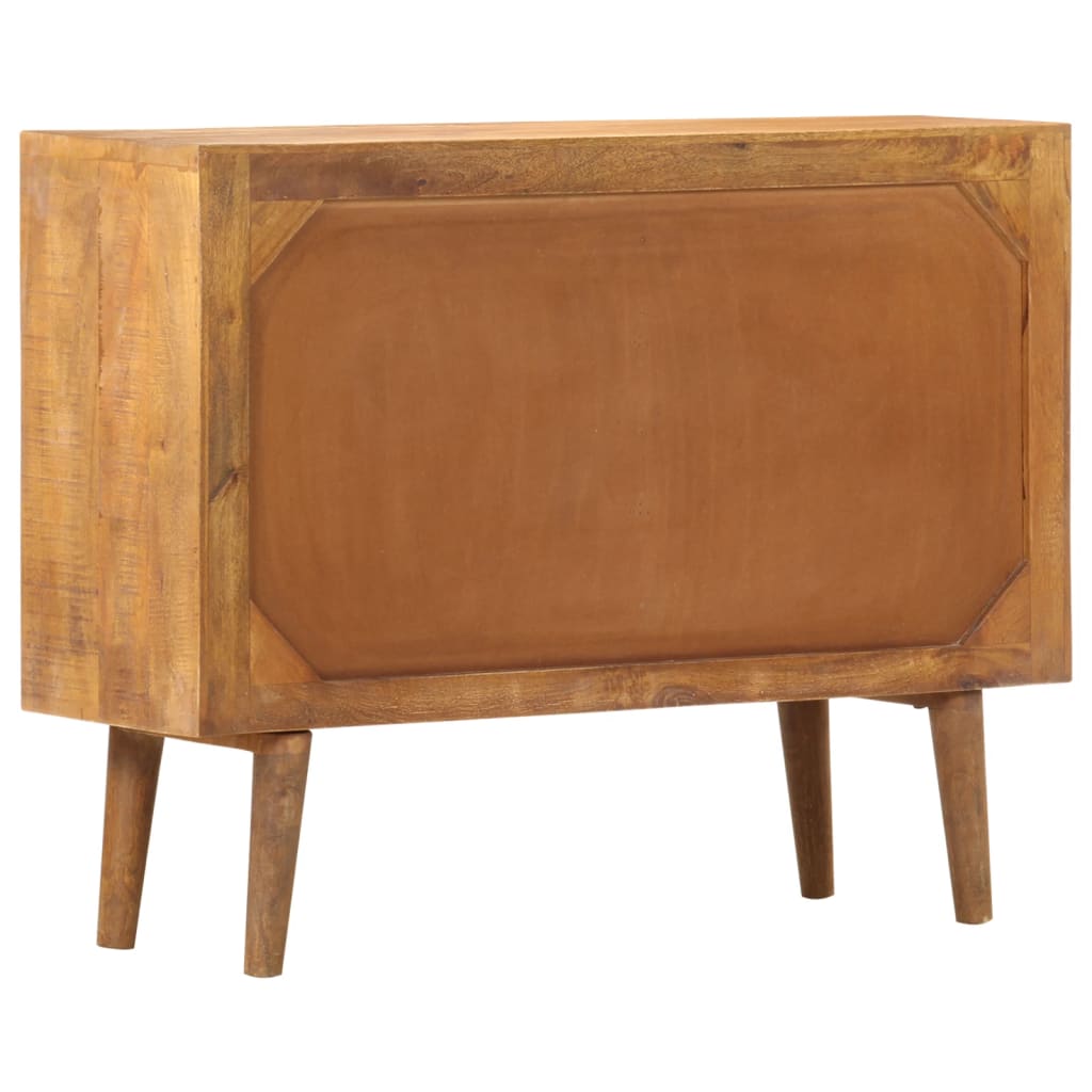 Sideboard mit aufgedrucktem Muster 90x30x70 cm Massives Mangoholz