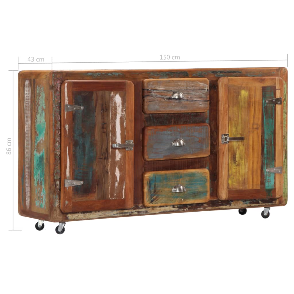 Buffet 150x43x86 cm Bois de récupération massif