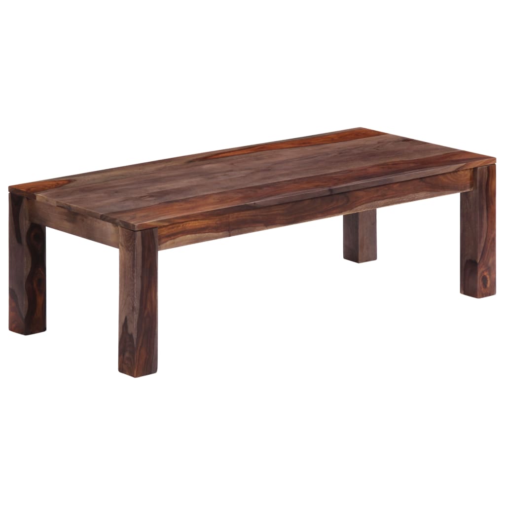 Table basse Gris 110x50x35 cm Bois massif