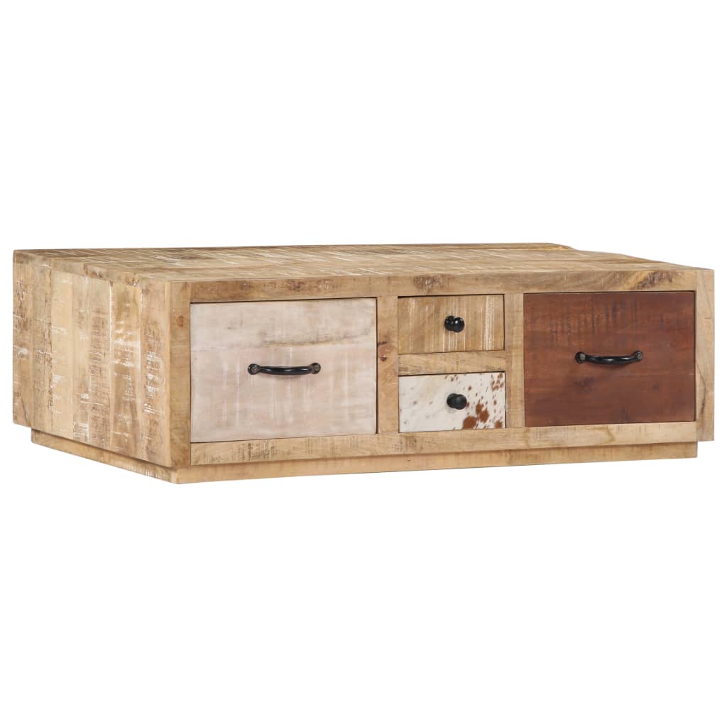 Couchtisch 90x60x30 cm Massives Mangoholz