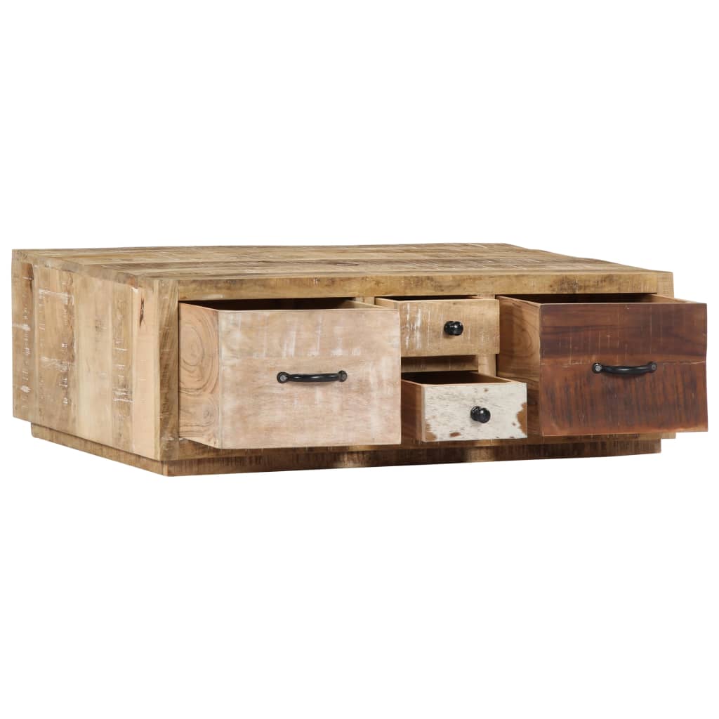 Couchtisch 90x60x30 cm Massives Mangoholz