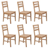 Chaises à manger lot de 6 bois d'acacia massif