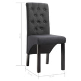 Dining chairs set of 2 dark grey fabric