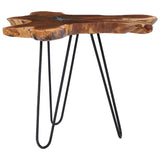 Table basse 70x45 cm Bois de teck massif et polyrésine