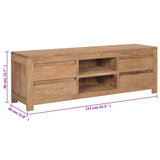 Meuble TV 115x30x40 cm Bois de teck massif