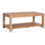 Table basse 100x50x40 cm bois de teck massif