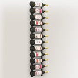 Wall mounted bottle rack for 12 bottles Black Iron