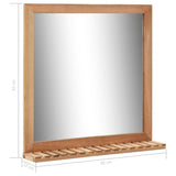 Bathroom mirror 60 x 12 x 62 cm Solid walnut wood