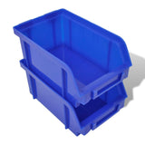 Jeu de paniers muraux de stockage Plastique 30pcs Bleu et rouge