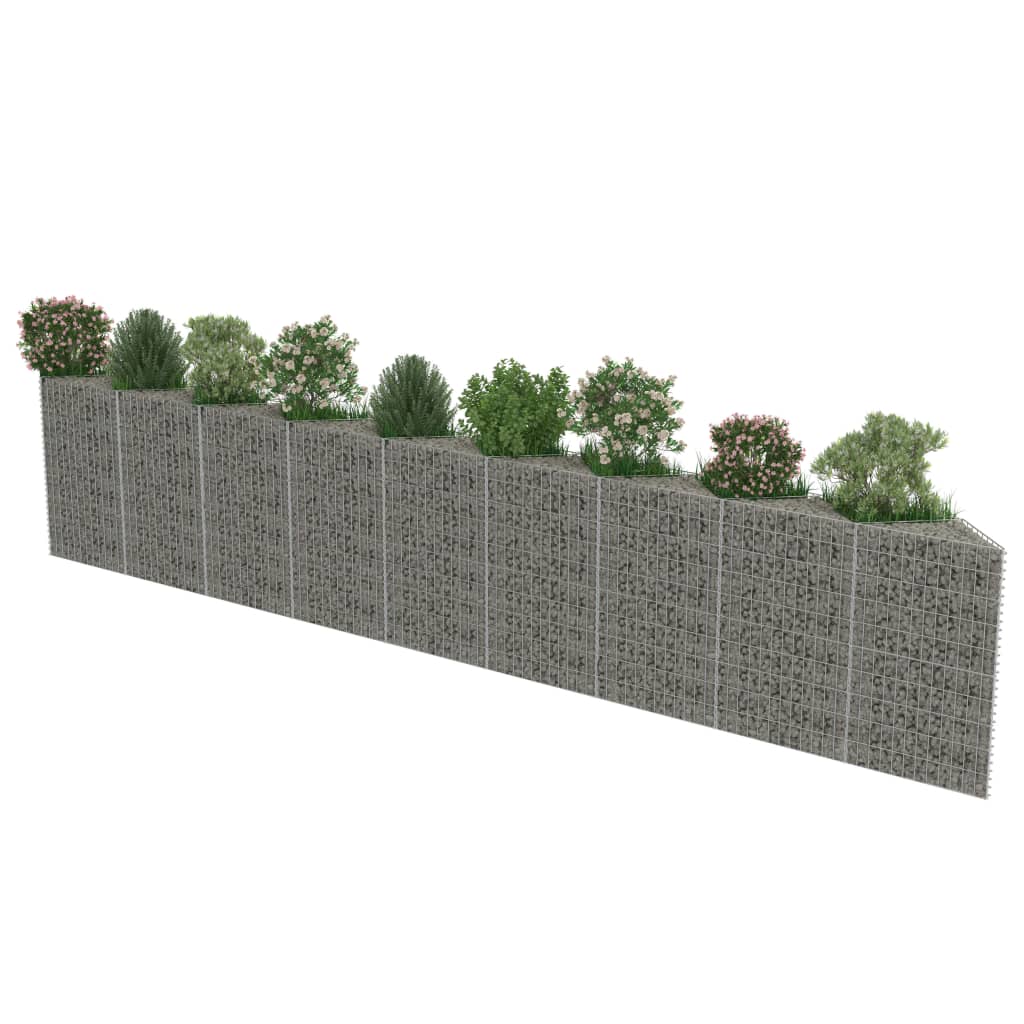 Gabion wall Galvanized steel 630x30x100 cm