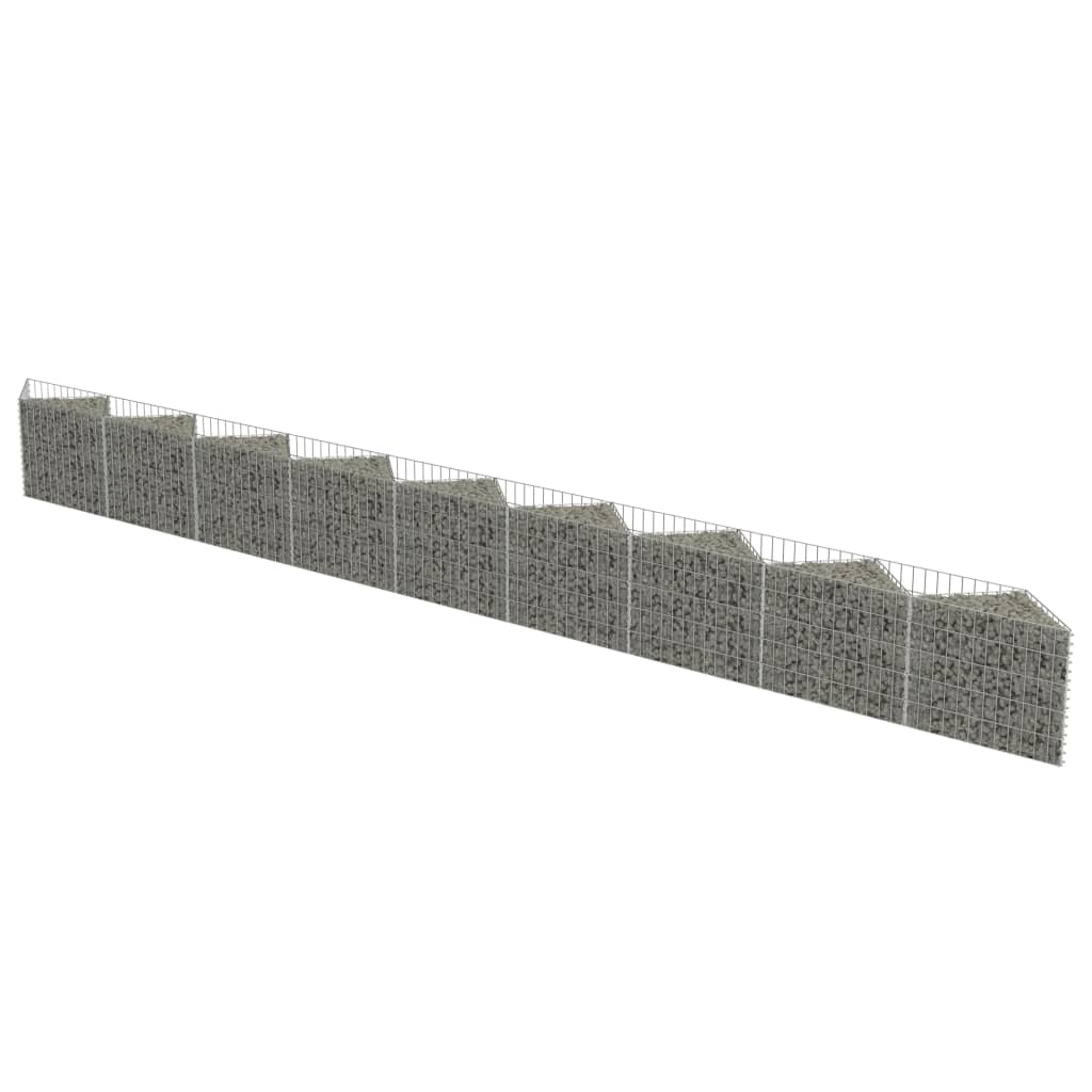 Mur de gabion Acier galvanisé 630x30x50 cm