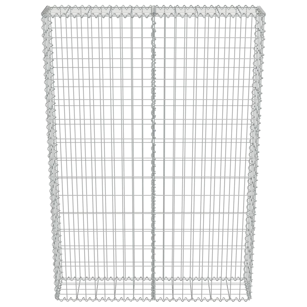 Mur à gabion avec couvercles Acier galvanisé 100x20x150 cm