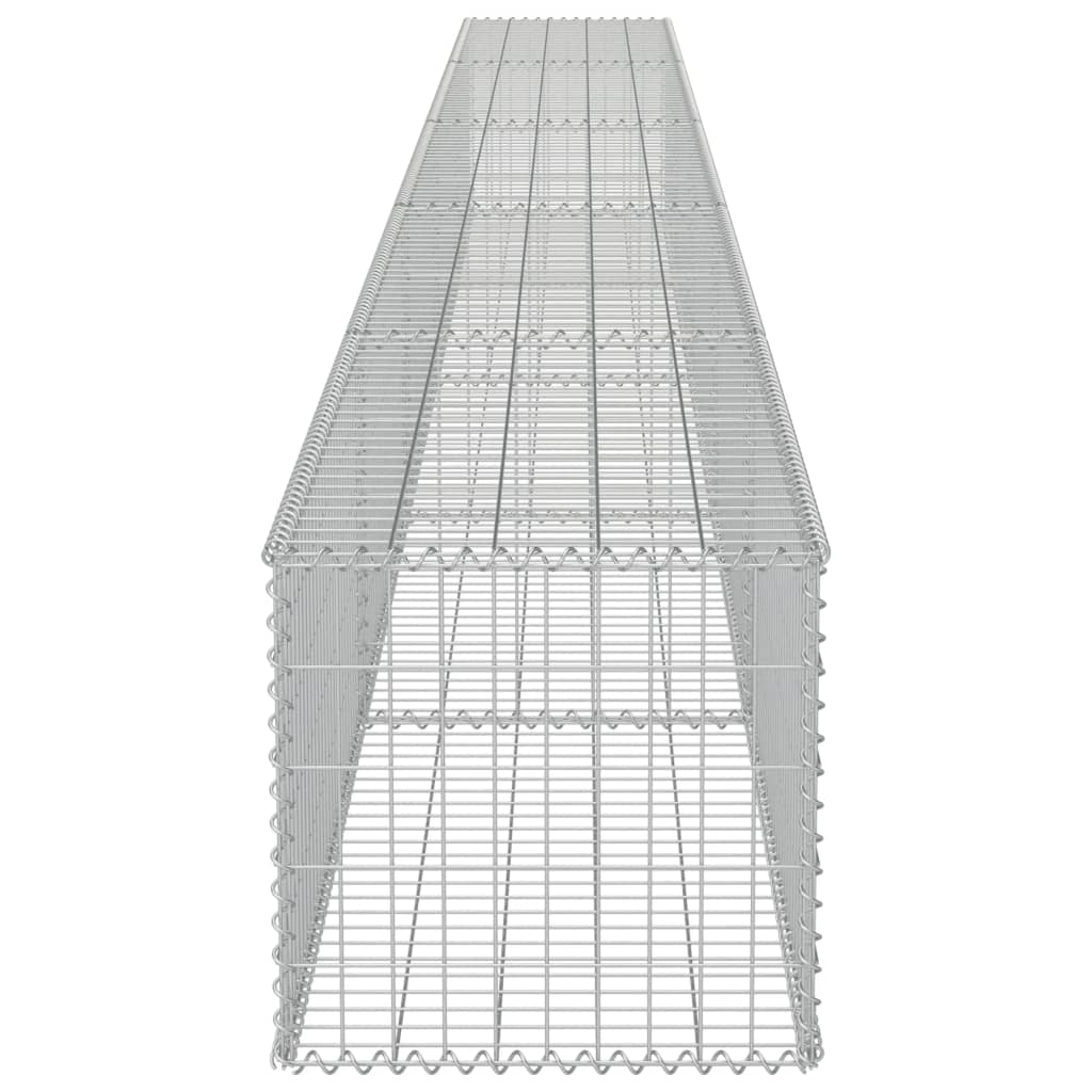 Gabionenwand mit Abdeckungen aus verzinktem Stahl 600 x 50 x 50 cm