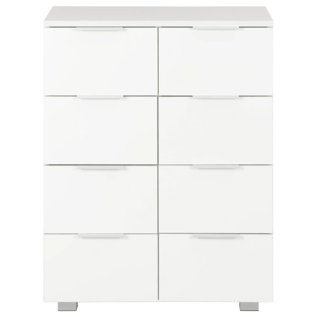 Buffet Blanc brillant 60x35x80 cm Bois d'ingénierie