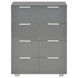 Sideboard Glossy Grey 60x35x80 cm Engineered Wood