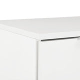 Sideboard Glossy white 71 x 35 x 80 cm Engineered wood