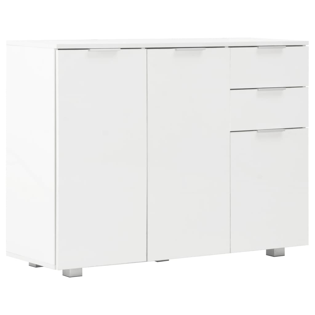 Glossy white sideboard 107x35x80.5 cm