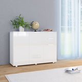 Buffet Blanc brillant 107x35x80,5 cm