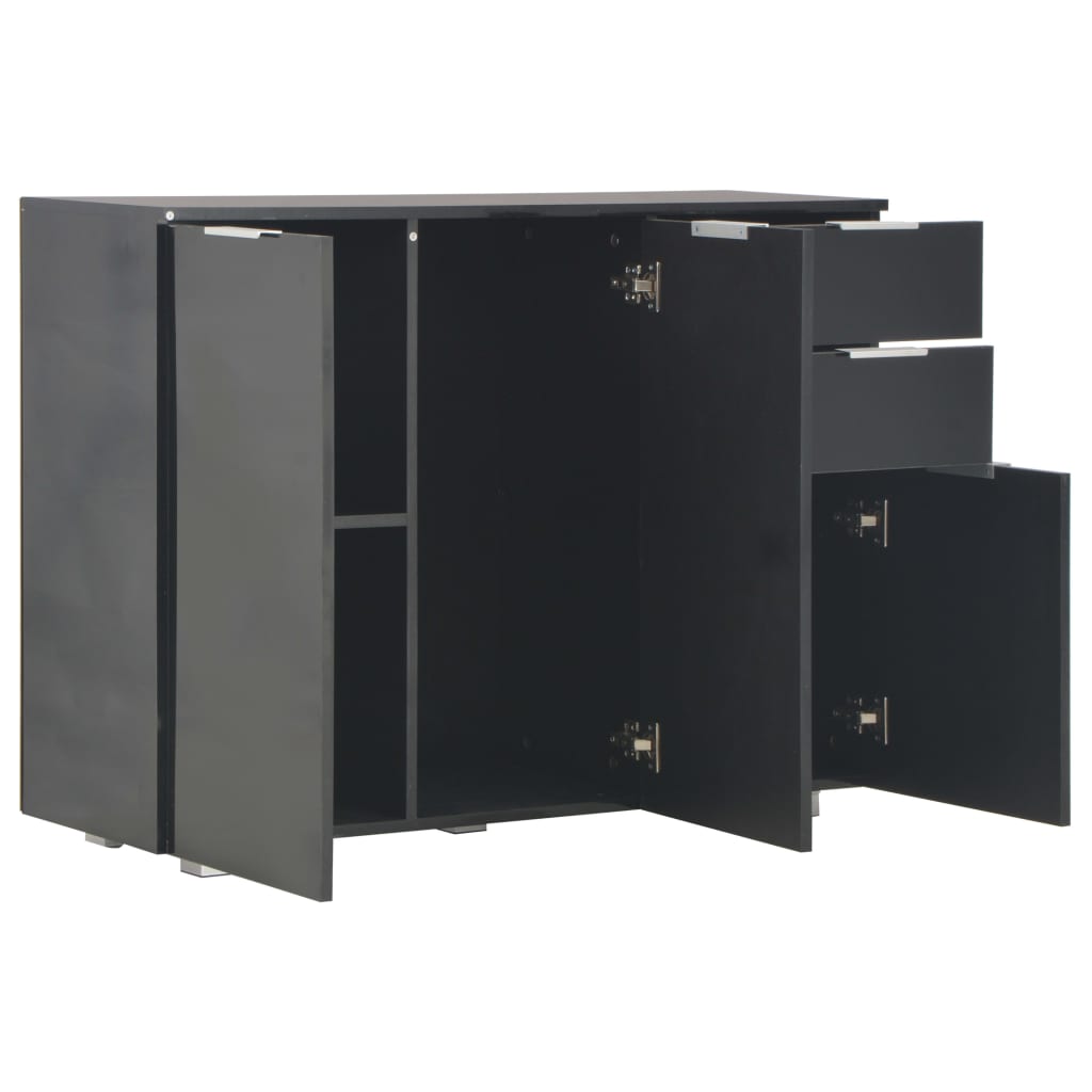 Buffet Noir brillant 107x35x80,5 cm