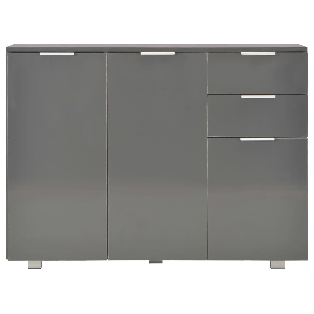 Buffet glänzend grau 107x35x80,5 cm