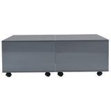 Table basse Gris brillant 100x100x35 cm