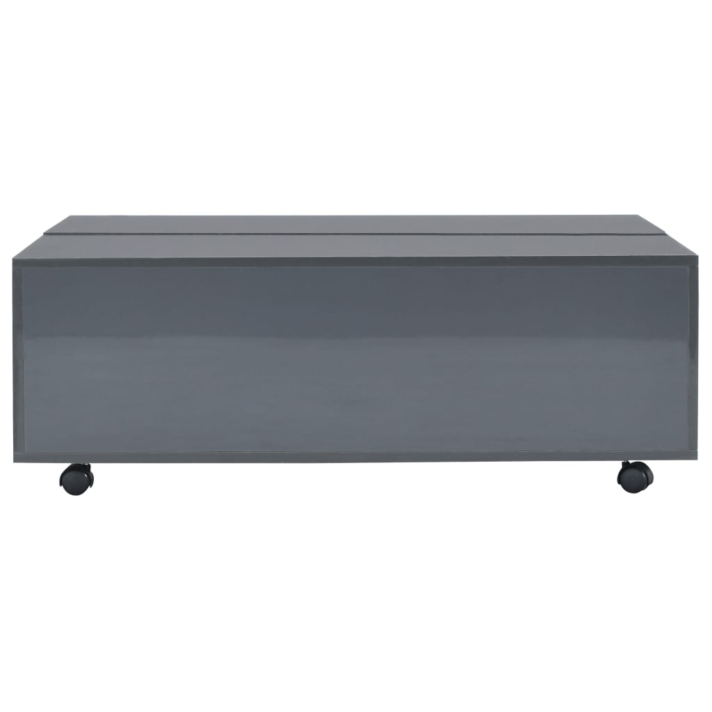 Table basse Gris brillant 100x100x35 cm