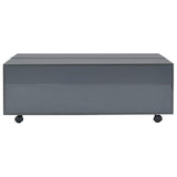 Table basse Gris brillant 100x100x35 cm