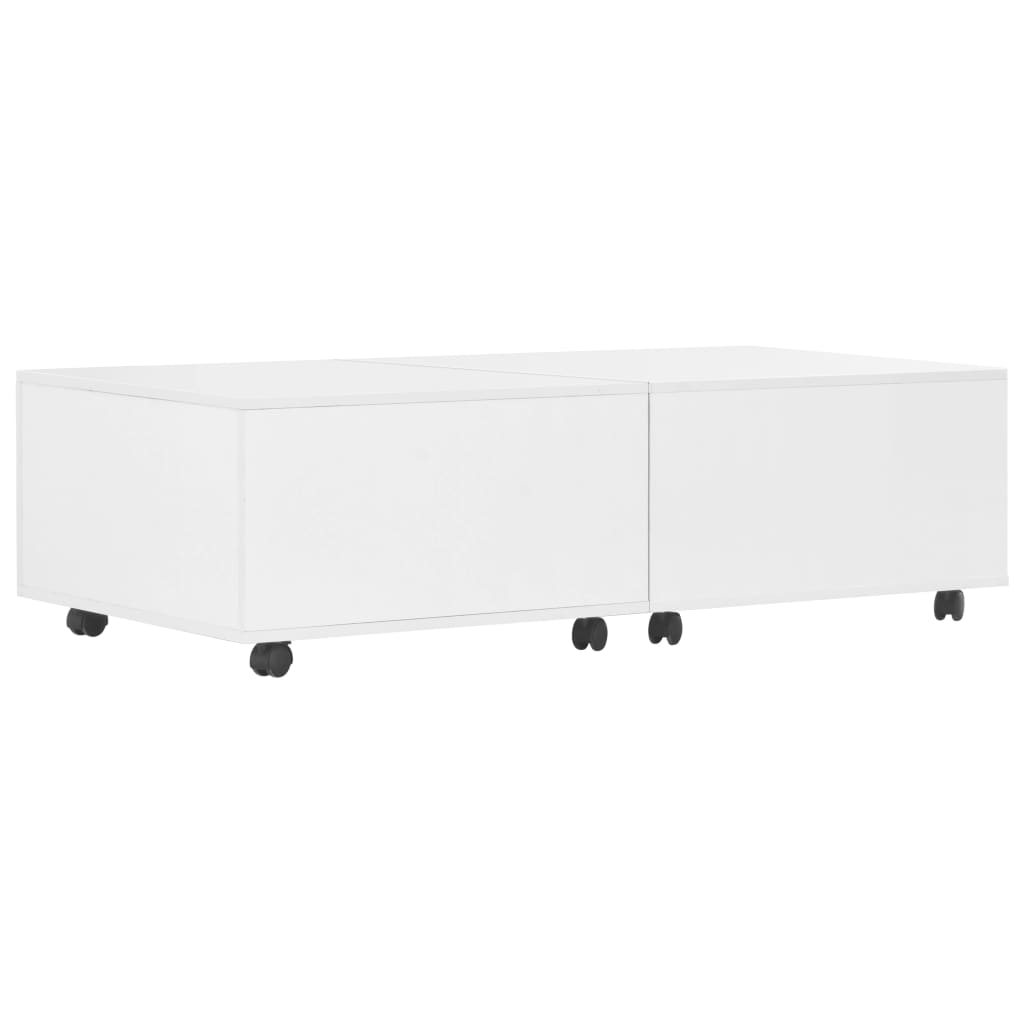 Table basse Blanc brillant 120x60x35 cm