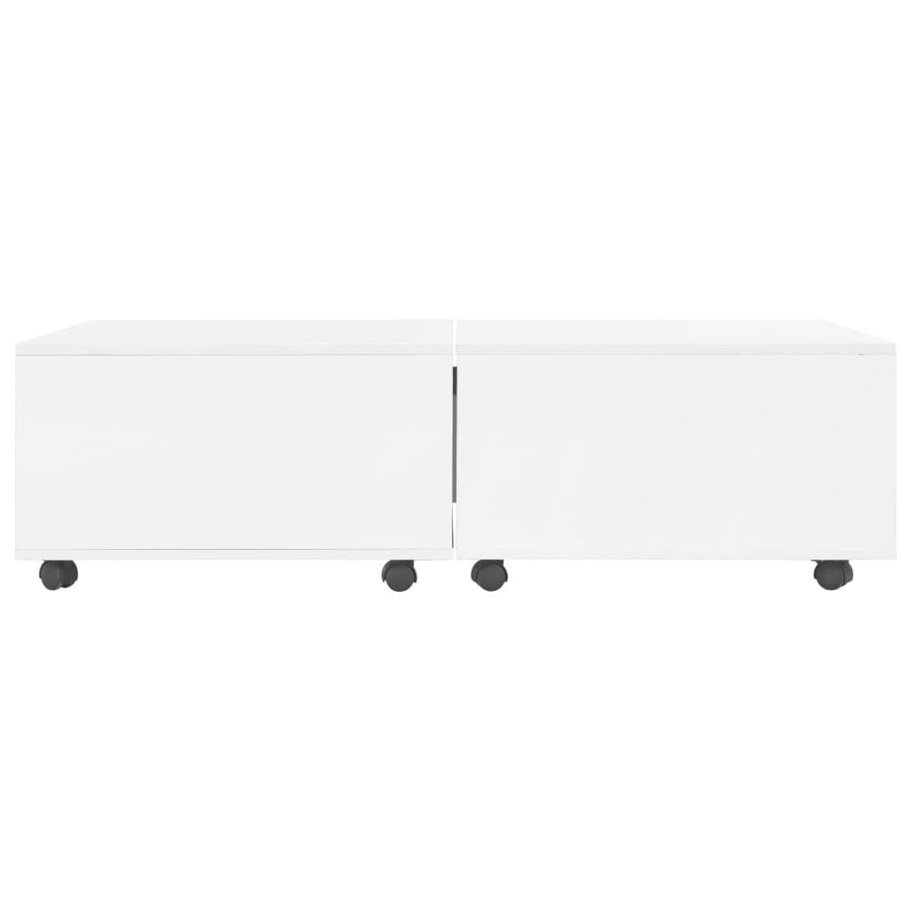 Table basse Blanc brillant 120x60x35 cm