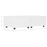 Table basse Blanc brillant 120x60x35 cm