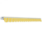 Auvent pliable manuel 600 cm Jaune/blanc